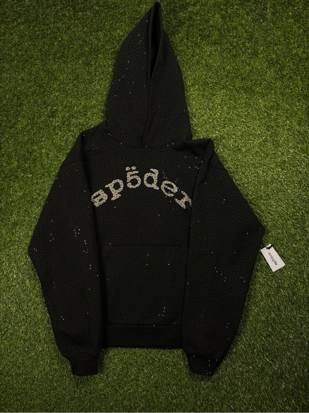 Black VVS Diamond Sp5der Hoodie